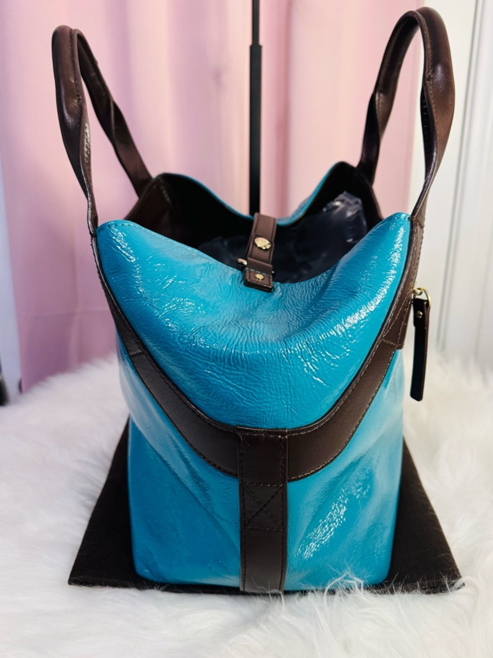 Kate Spade ♠️ Turquoise & Brown RARE combo color - Picture 7 of 15